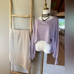NWOT Free People Camden Cropped sweatshirt